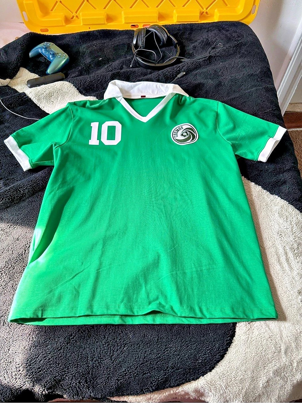 NY cosmos Pelé 10 soccer jersey Green & White euro XL Soccer Jersey